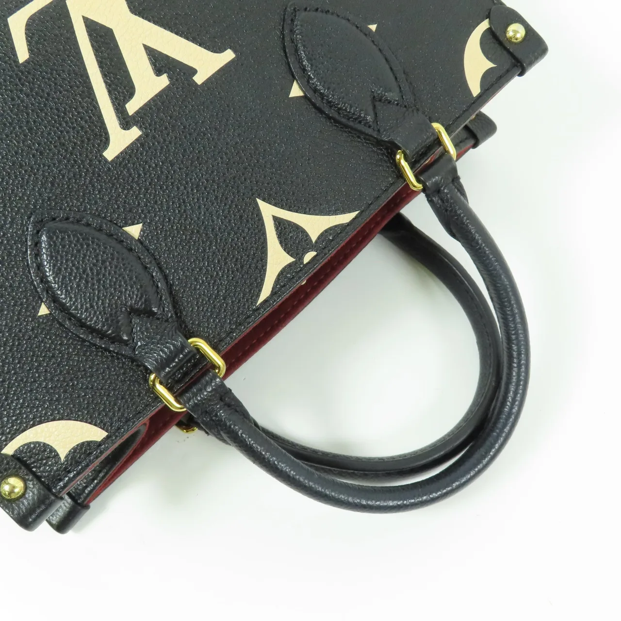 LOUIS VUITTON OnTheGo M45659 兩用包 牛皮 黑色 / 米色 / Black 牛皮 中古品A - 縮圖 9