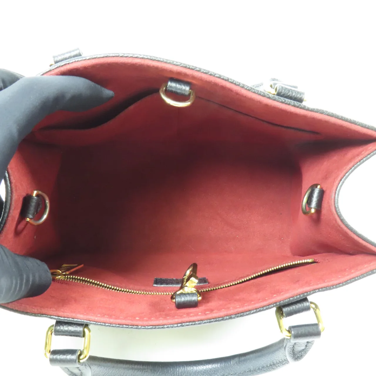 LOUIS VUITTON OnTheGo M45659 兩用包 牛皮 黑色 / 米色 / Black 牛皮 中古品A - 縮圖 13