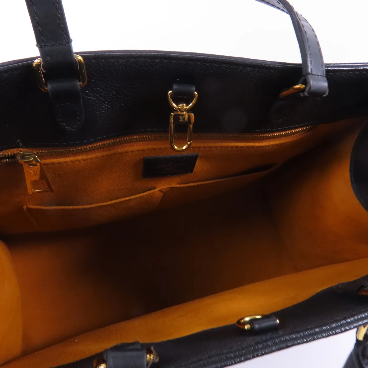 LOUIS VUITTON OnTheGo M45595 兩用包 牛皮 黑色 / Noir Obscur 牛皮 中古品B - 縮圖 11