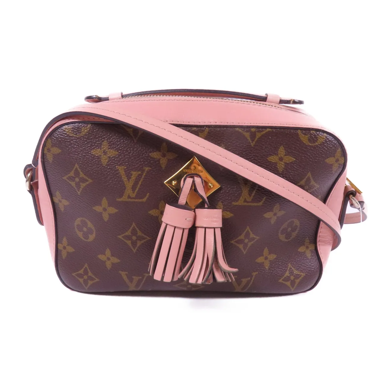 LOUIS VUITTON Saintonge M44442 兩用包 塗層帆布 棕色 / 粉色 / Brown/Pink