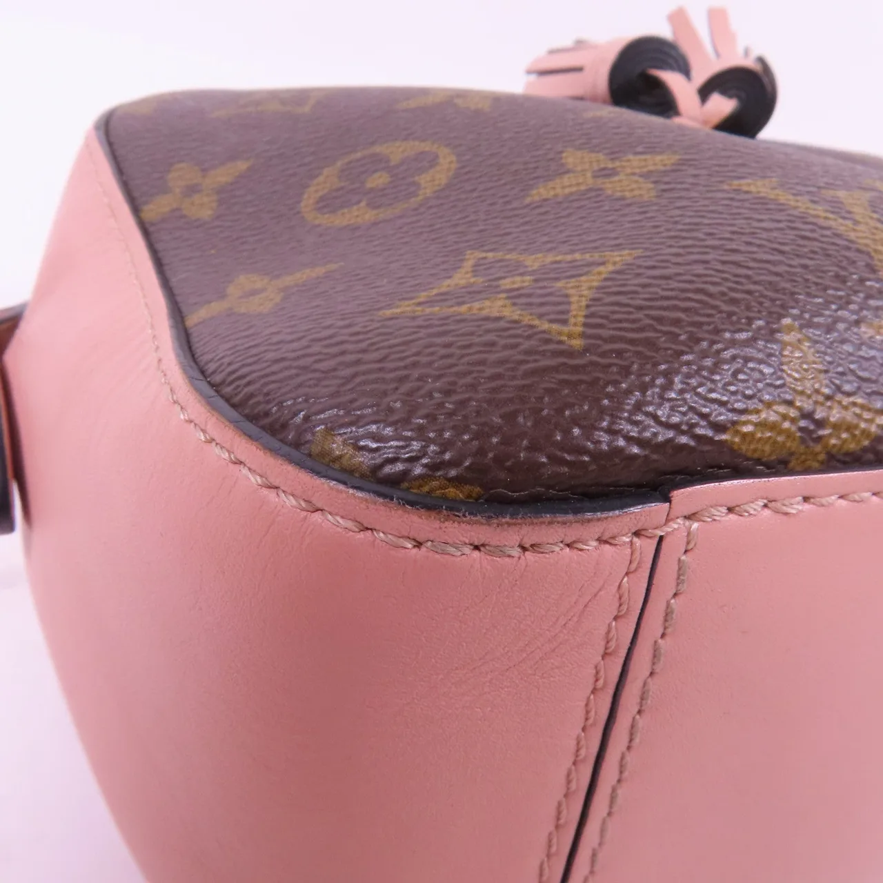 LOUIS VUITTON Saintonge M44442 兩用包 塗層帆布 棕色 / 粉色 / Brown/Pink 塗層帆布 中古品A - 縮圖 6