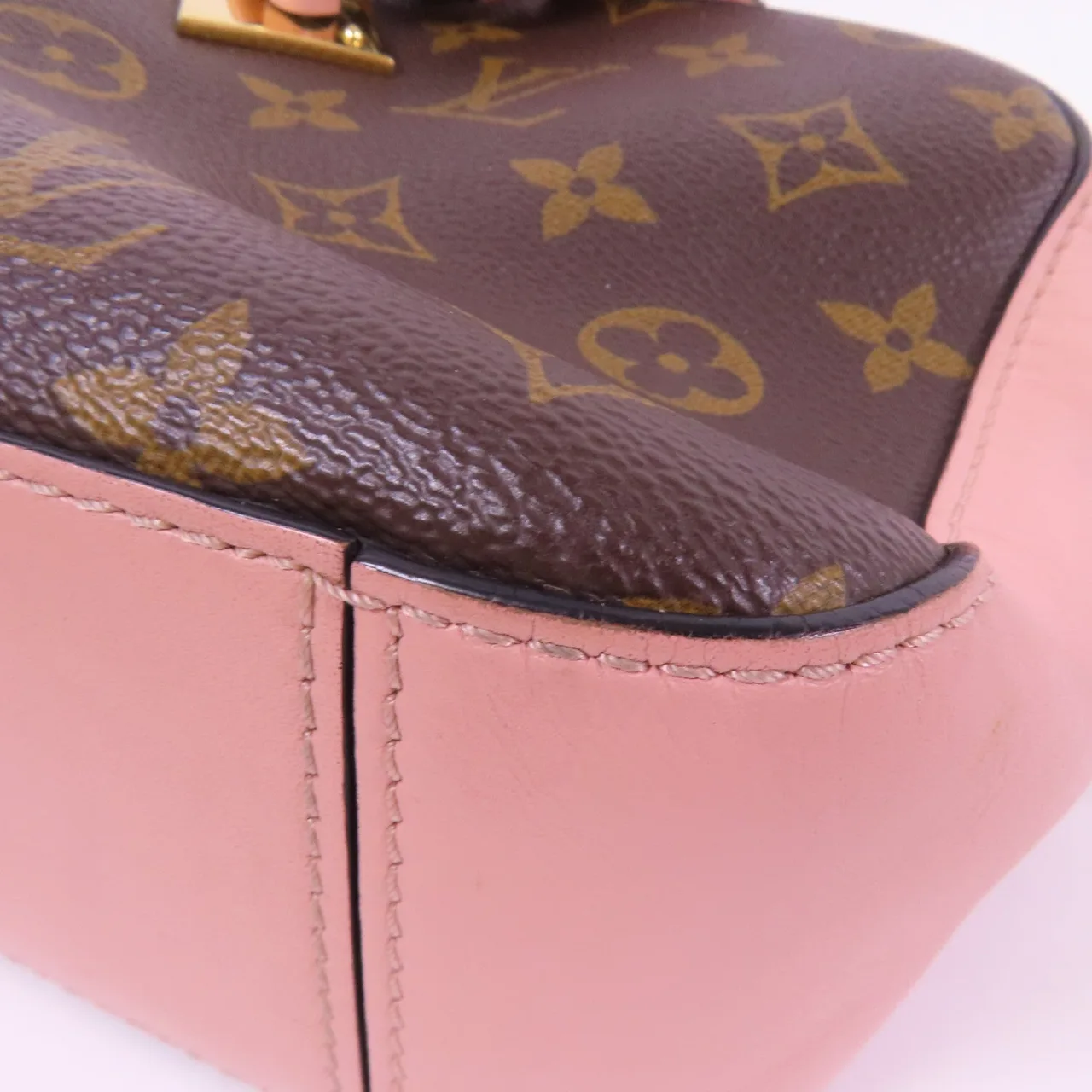 LOUIS VUITTON Saintonge M44442 兩用包 塗層帆布 棕色 / 粉色 / Brown/Pink 塗層帆布 中古品A - 縮圖 7