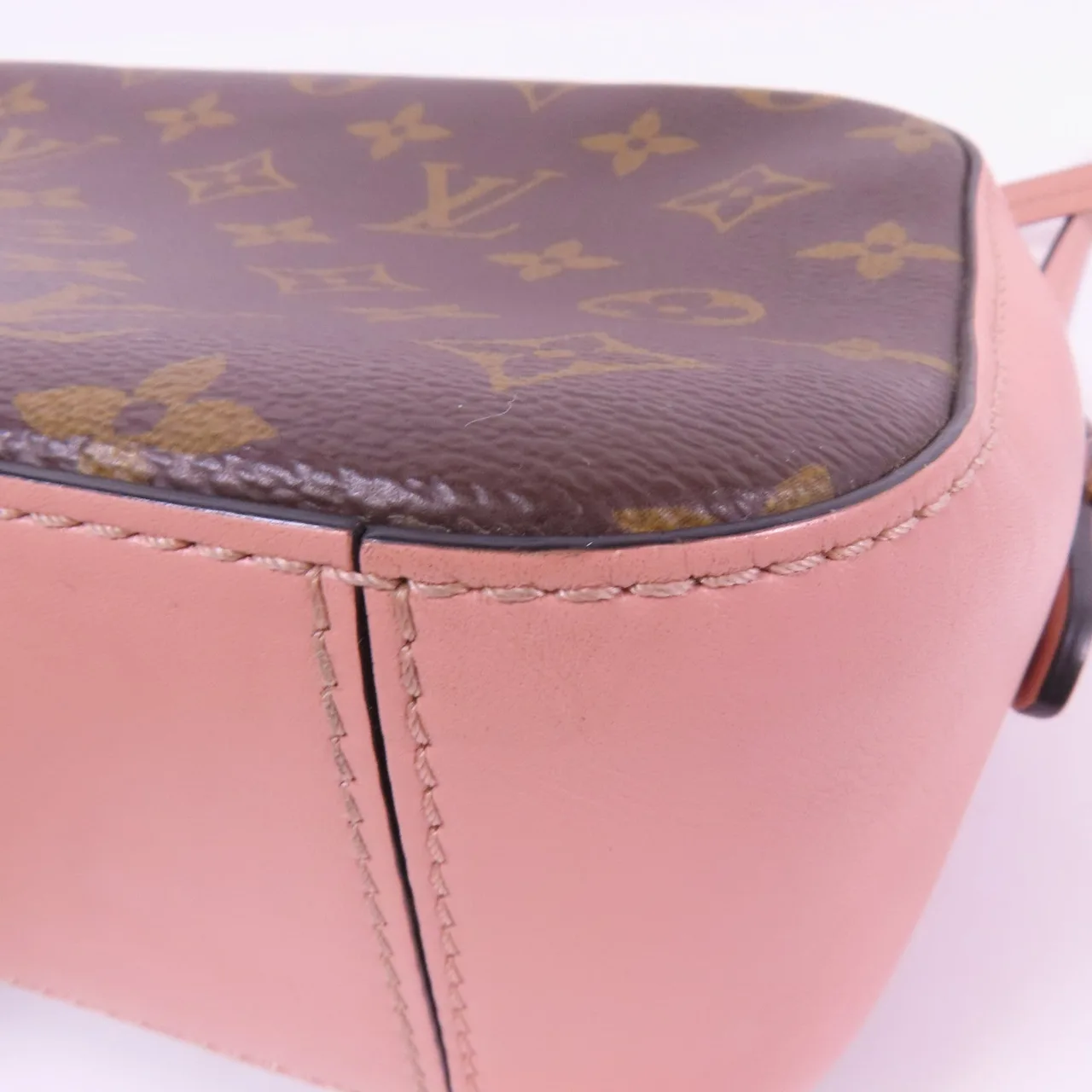 LOUIS VUITTON Saintonge M44442 兩用包 塗層帆布 棕色 / 粉色 / Brown/Pink 塗層帆布 中古品A - 縮圖 8