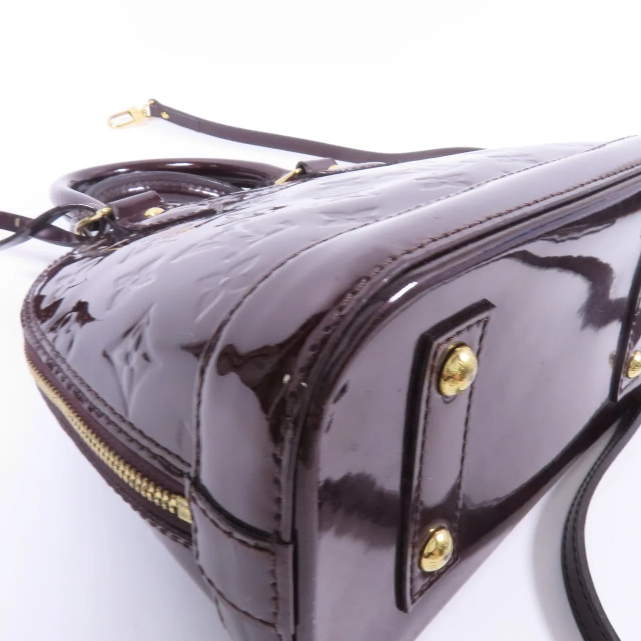 LOUIS VUITTON Alma M91678 兩用包 皮革 紅色 / Burgundy 皮革 中古品C - 縮圖 6