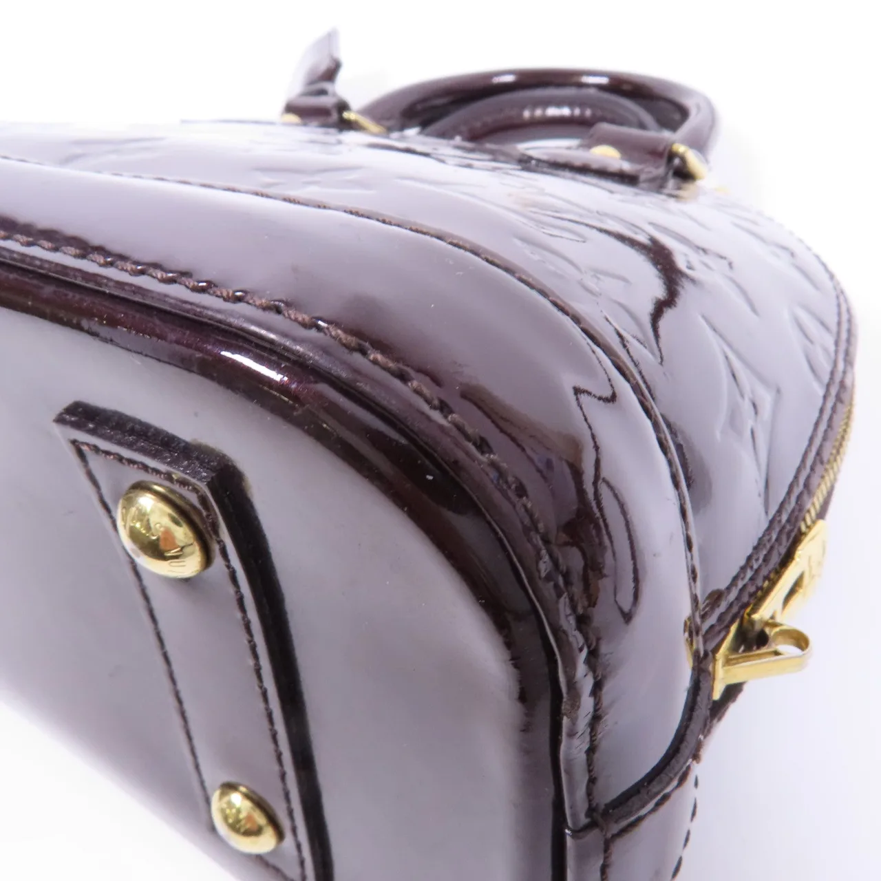 LOUIS VUITTON Alma M91678 兩用包 皮革 紅色 / Burgundy 皮革 中古品C - 縮圖 7