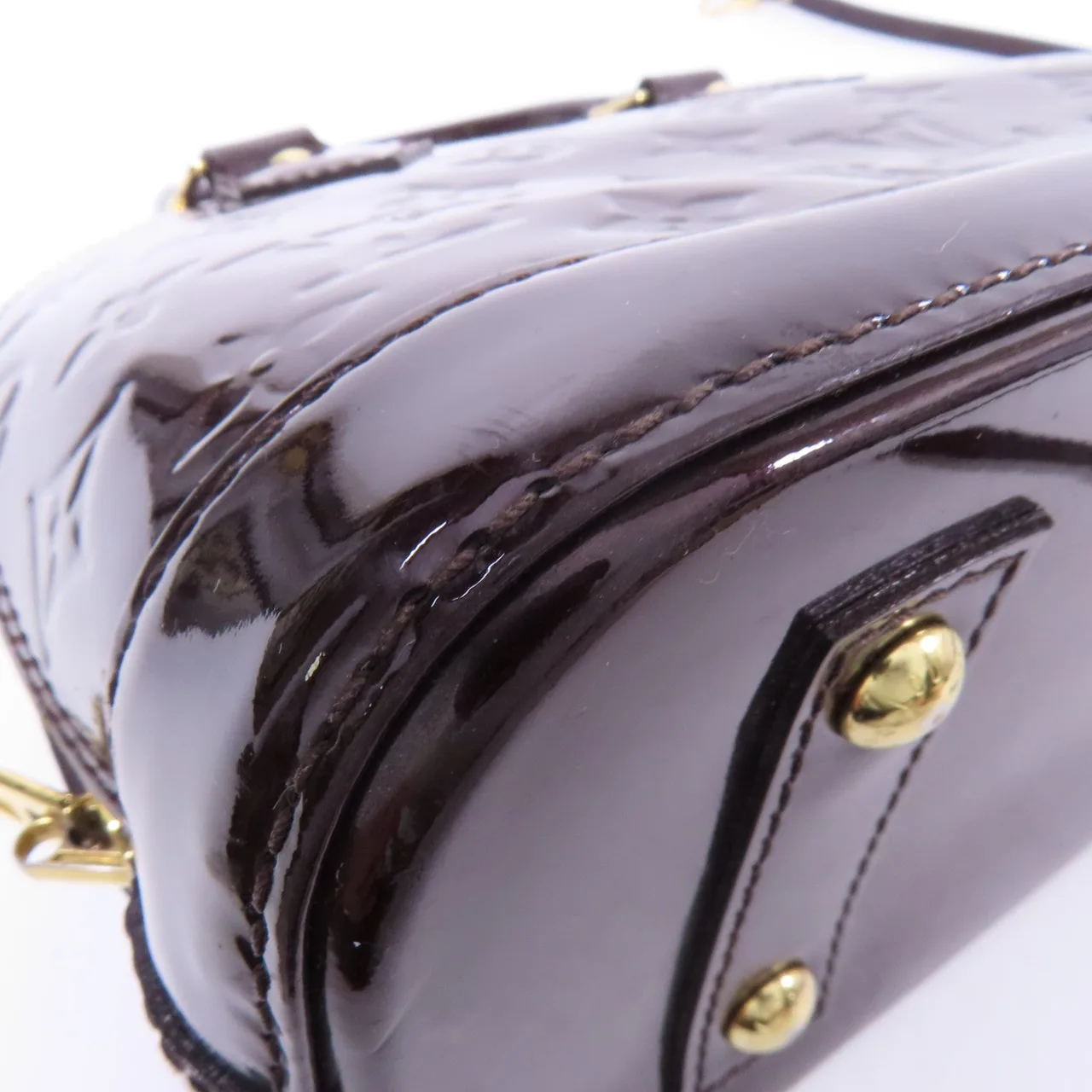 LOUIS VUITTON Alma M91678 兩用包 皮革 紅色 / Burgundy 皮革 中古品C - 縮圖 8