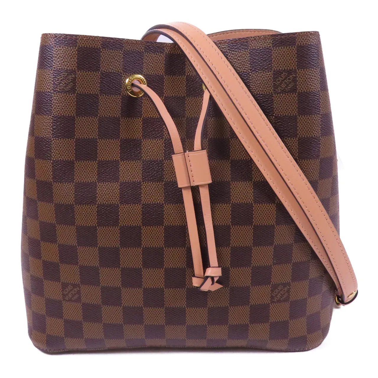LOUIS VUITTON NeoNoe N40198 肩背包 塗層帆布 棕色 / Brown/Pink