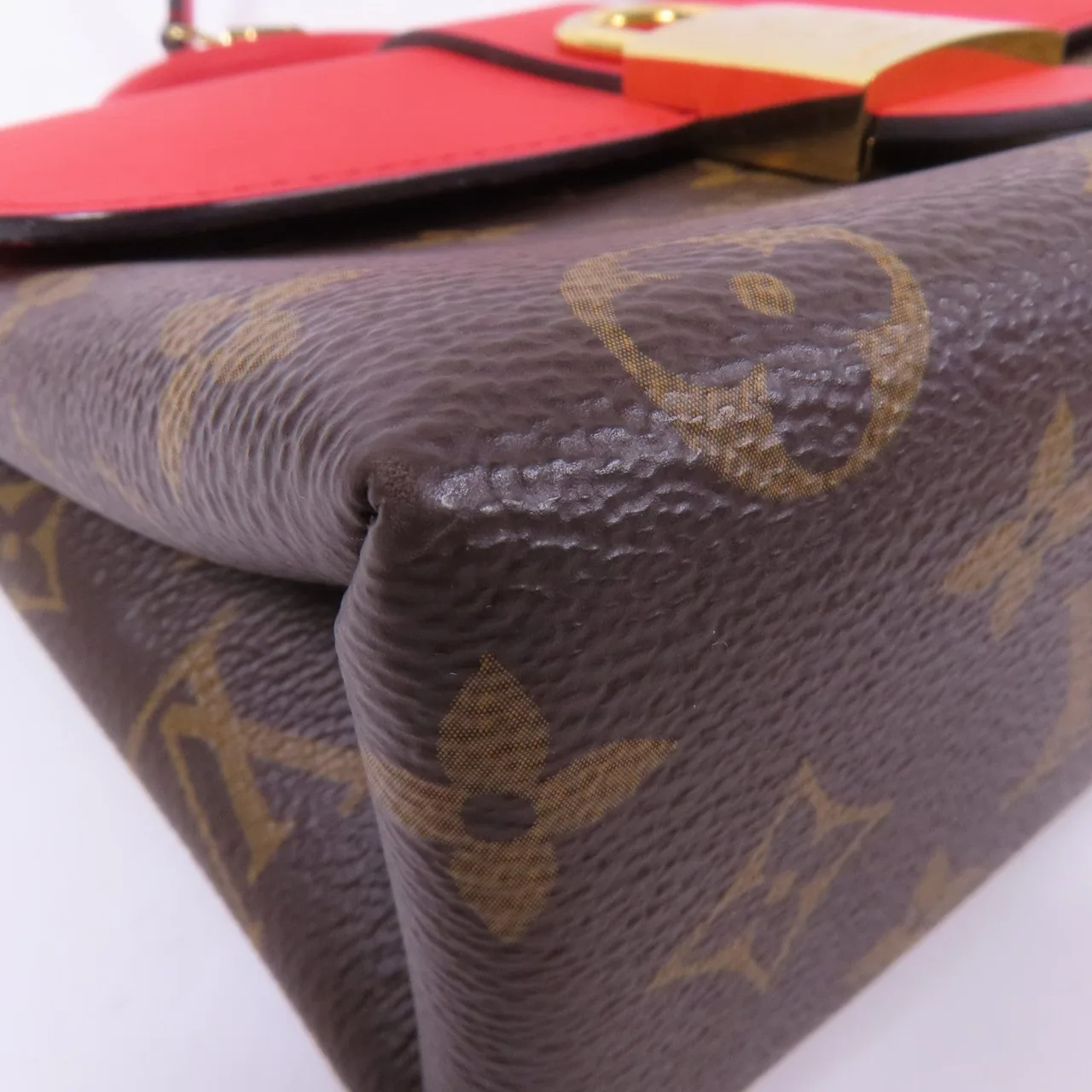 LOUIS VUITTON Locky M44322 兩用包 塗層帆布 棕色 / 紅色 / Brown/Red 塗層帆布 中古品A - 縮圖 6