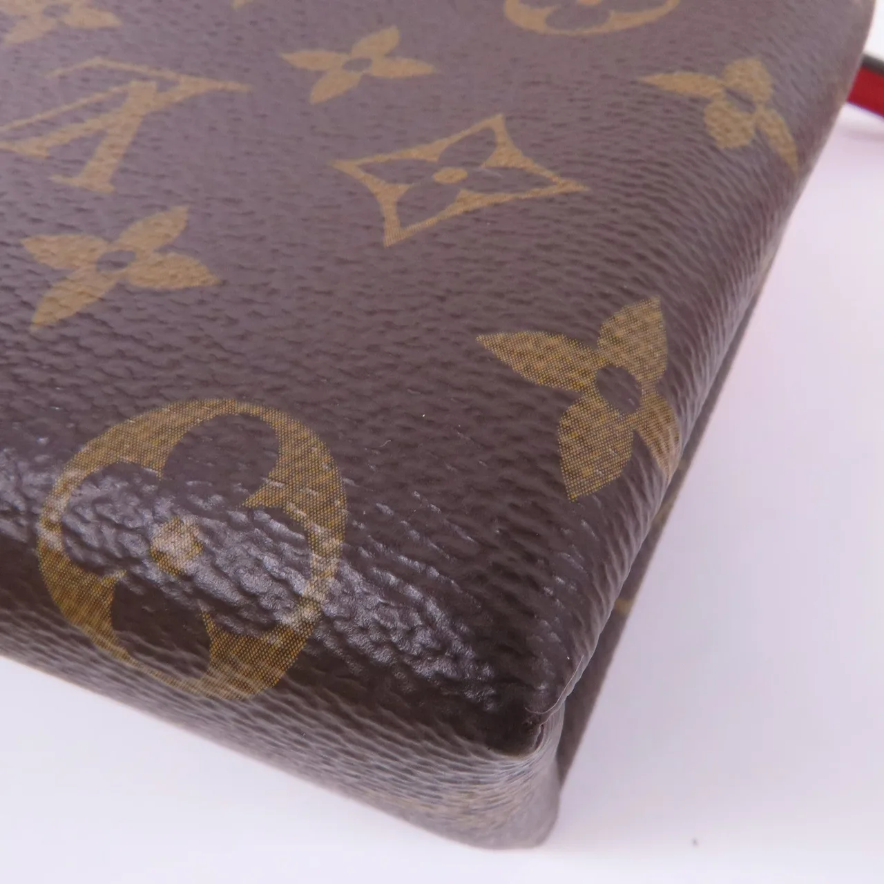 LOUIS VUITTON Locky M44322 兩用包 塗層帆布 棕色 / 紅色 / Brown/Red 塗層帆布 中古品A - 縮圖 8