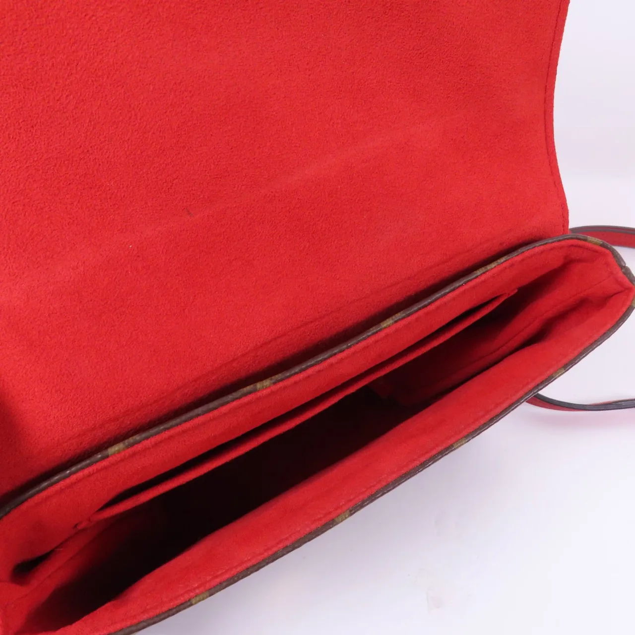 LOUIS VUITTON Locky M44322 兩用包 塗層帆布 棕色 / 紅色 / Brown/Red 塗層帆布 中古品A - 縮圖 12