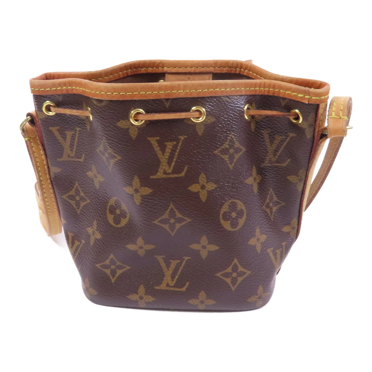 LOUIS VUITTON Nano Noe M41346 肩背包 塗層帆布 棕色 / Brown 塗層帆布 中古品A - 縮圖 2