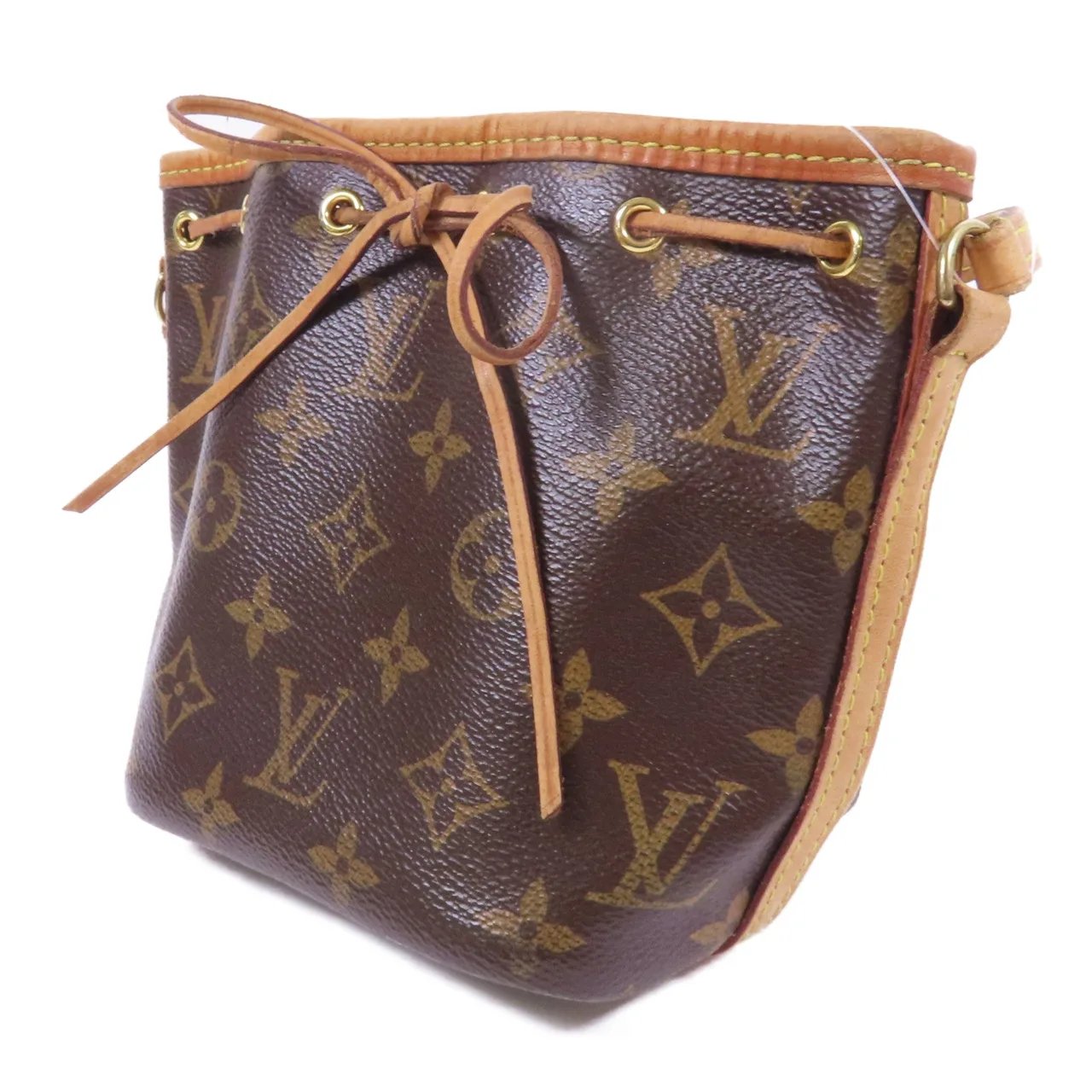 LOUIS VUITTON Nano Noe M41346 肩背包 塗層帆布 棕色 / Brown 塗層帆布 中古品A - 縮圖 3