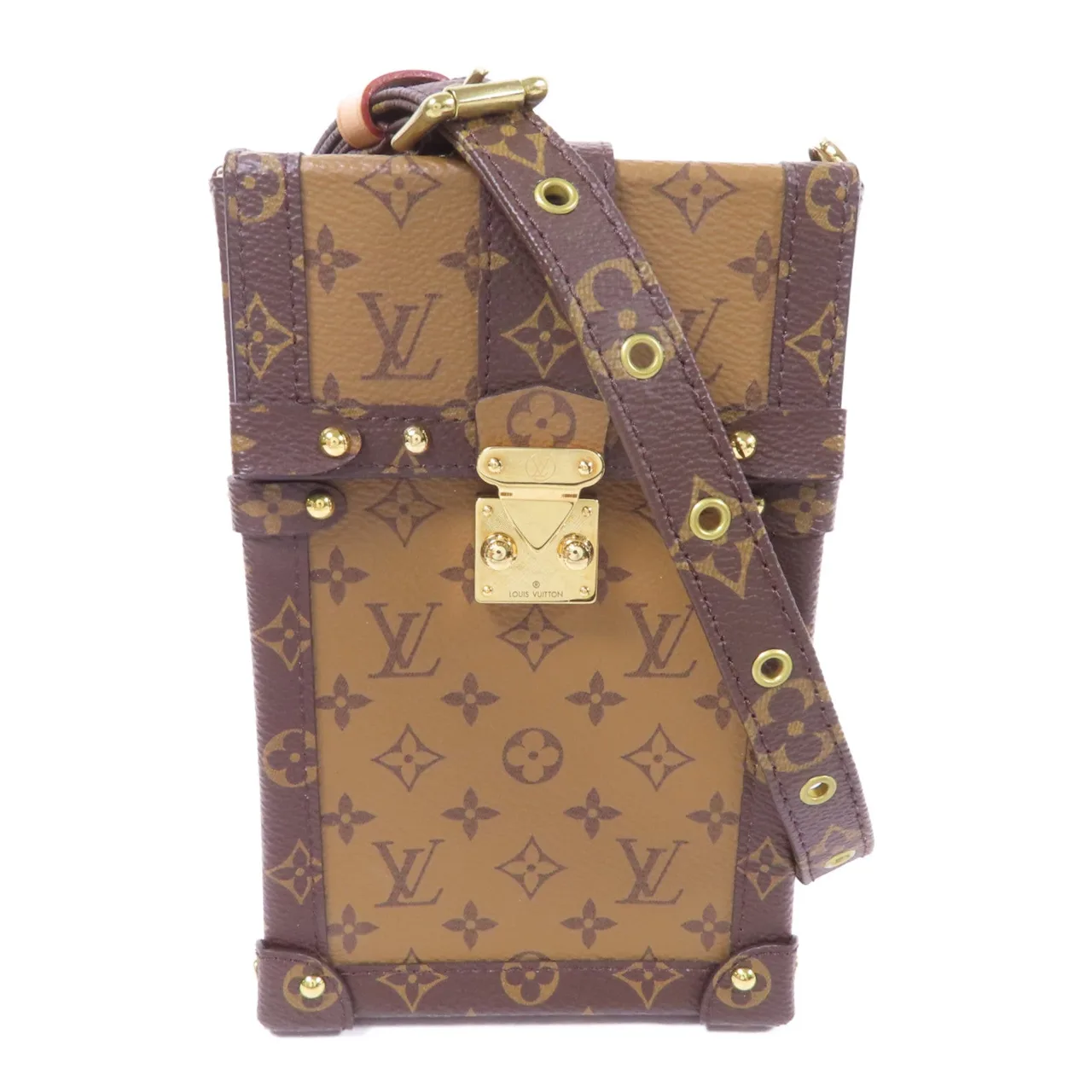 LOUIS VUITTON Trunk M67873 肩背包 塗層帆布 棕色 / Brown