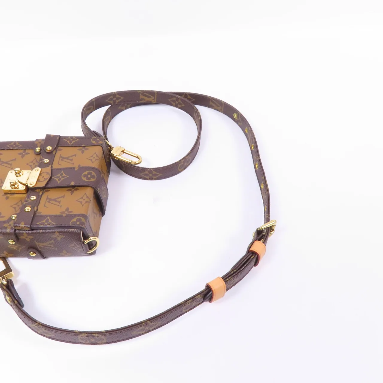 LOUIS VUITTON Trunk M67873 肩背包 塗層帆布 棕色 / Brown 塗層帆布 中古品A - 縮圖 5