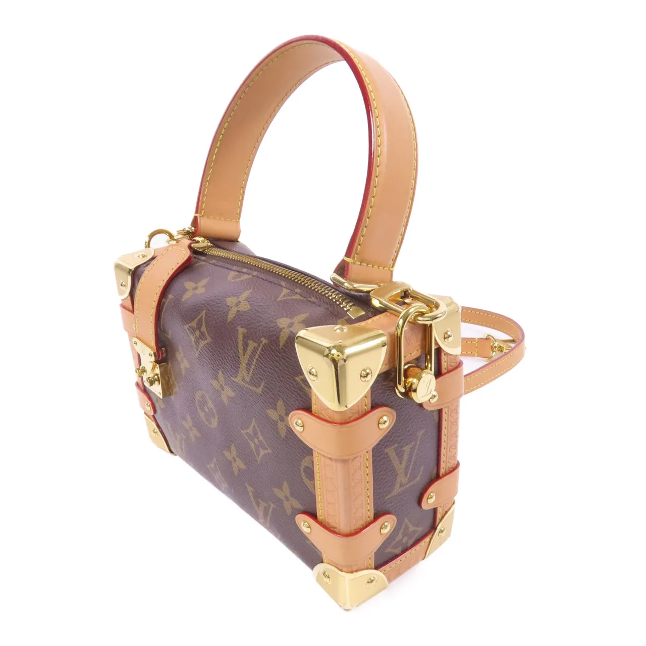 LOUIS VUITTON Side Trunk M46815 兩用包 塗層帆布 棕色 / Brown 塗層帆布 中古品A - 縮圖 3