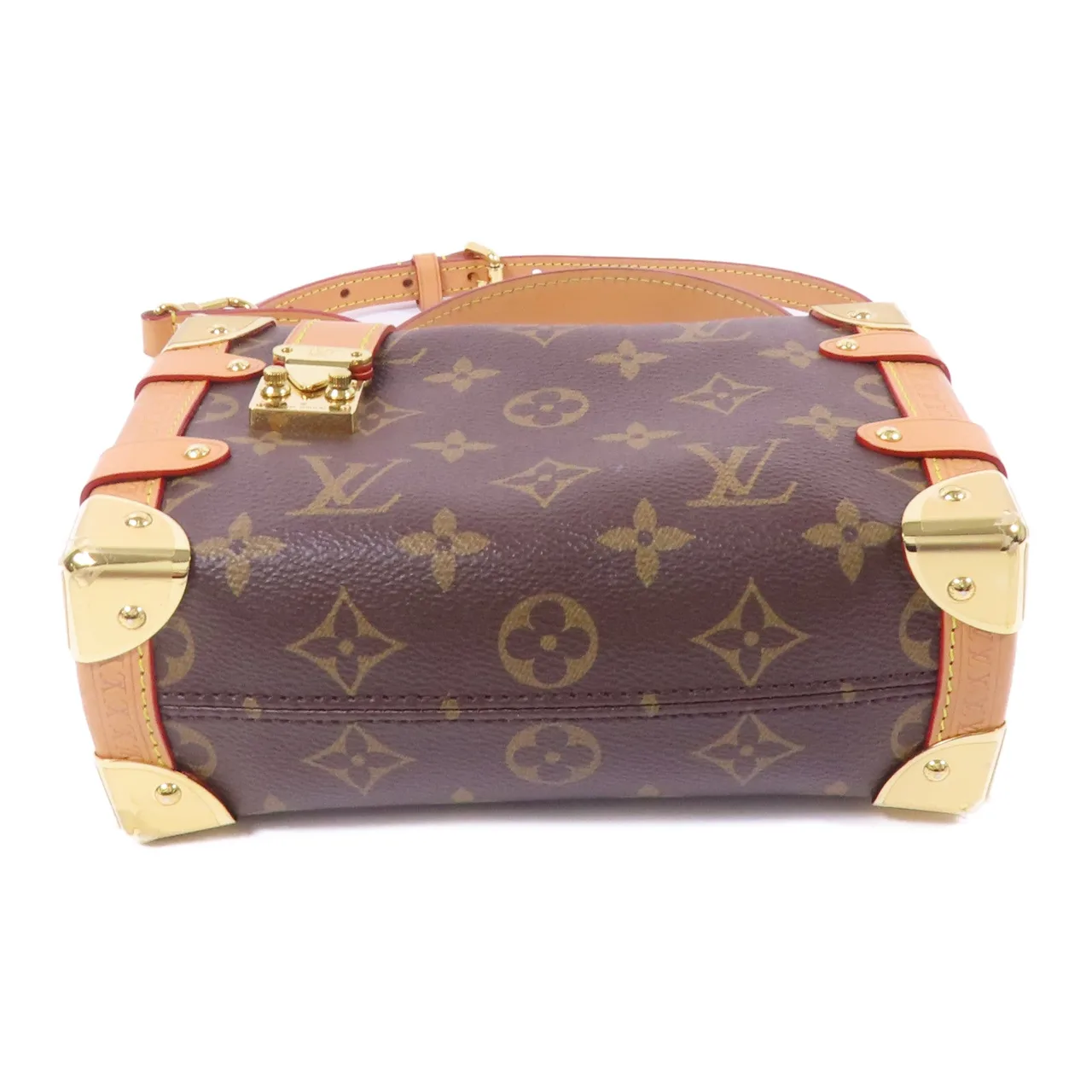 LOUIS VUITTON Side Trunk M46815 兩用包 塗層帆布 棕色 / Brown 塗層帆布 中古品A - 縮圖 4