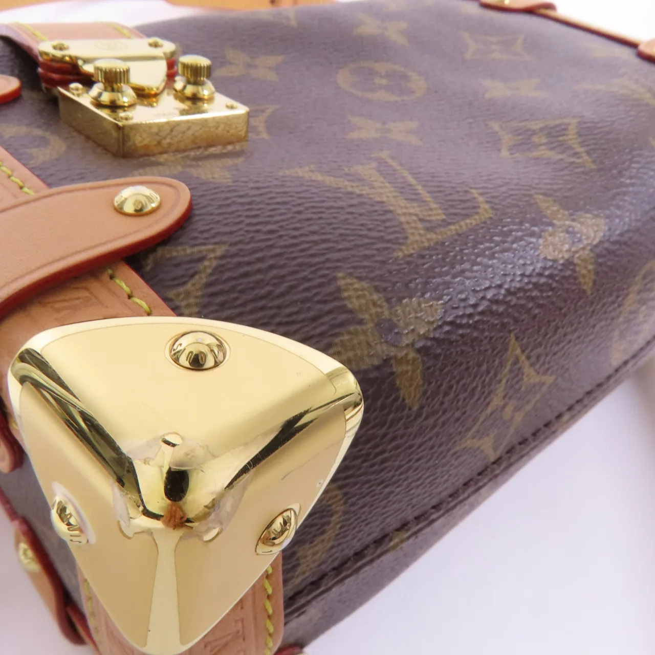 LOUIS VUITTON Side Trunk M46815 兩用包 塗層帆布 棕色 / Brown 塗層帆布 中古品A - 縮圖 6