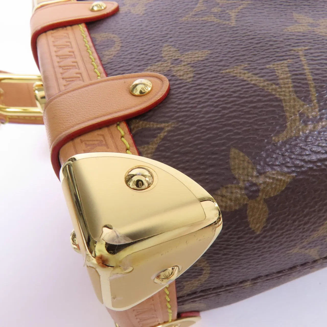 LOUIS VUITTON Side Trunk M46815 兩用包 塗層帆布 棕色 / Brown 塗層帆布 中古品A - 縮圖 8