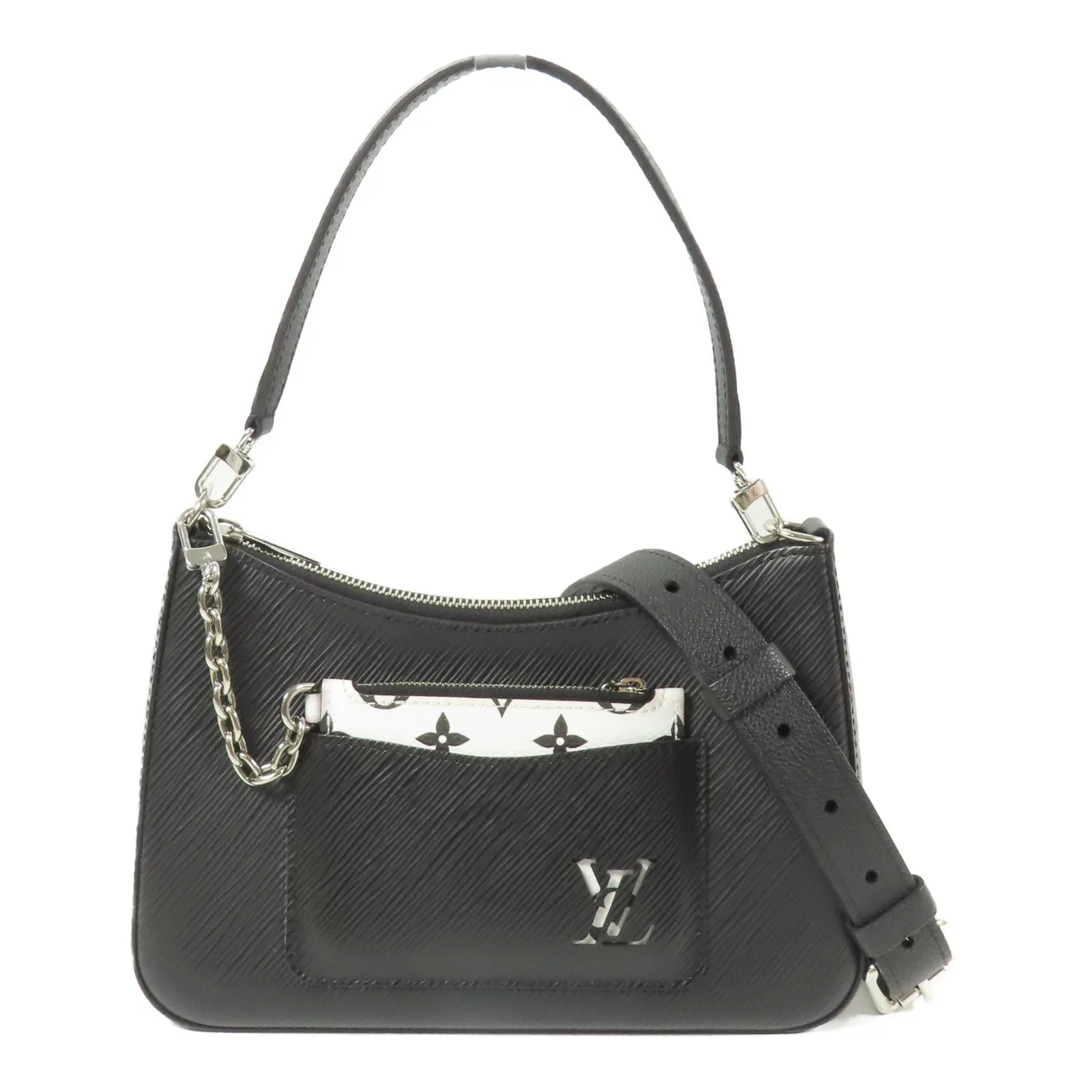 LOUIS VUITTON Marelle M80689 兩用包 牛皮 黑色 / Black