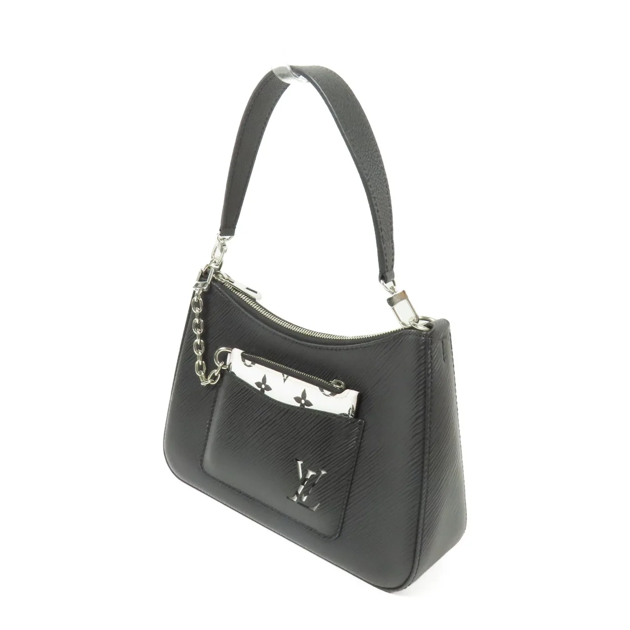 LOUIS VUITTON Marelle M80689 兩用包 牛皮 黑色 / Black 牛皮 中古品A - 縮圖 2