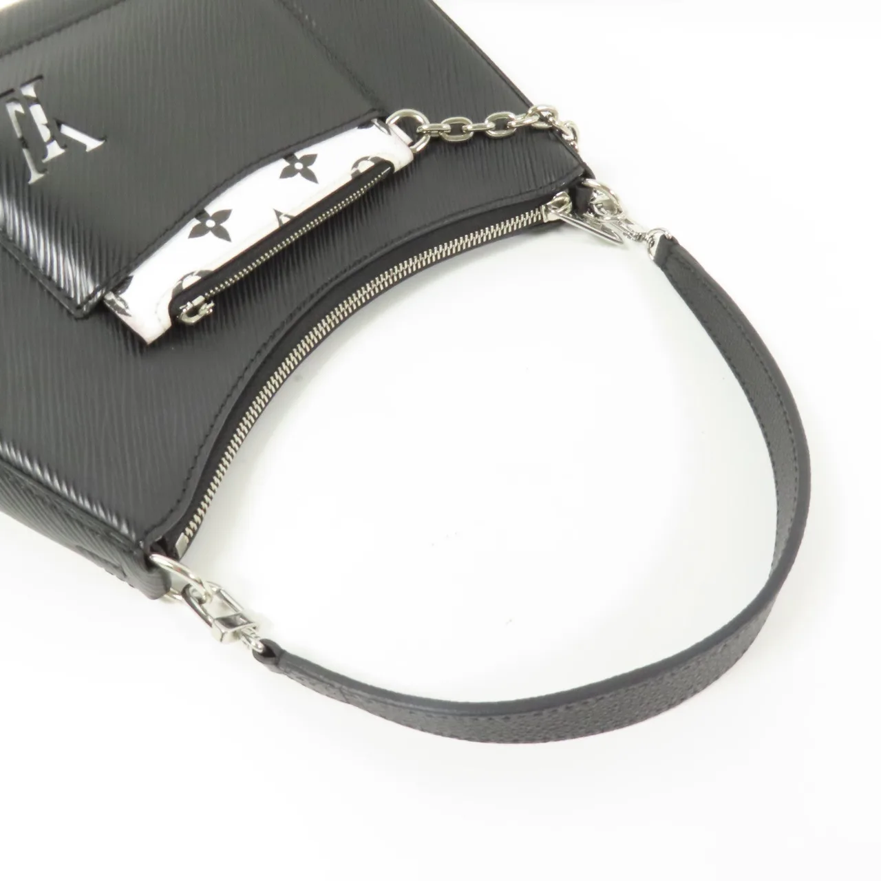 LOUIS VUITTON Marelle M80689 兩用包 牛皮 黑色 / Black 牛皮 中古品A - 縮圖 10