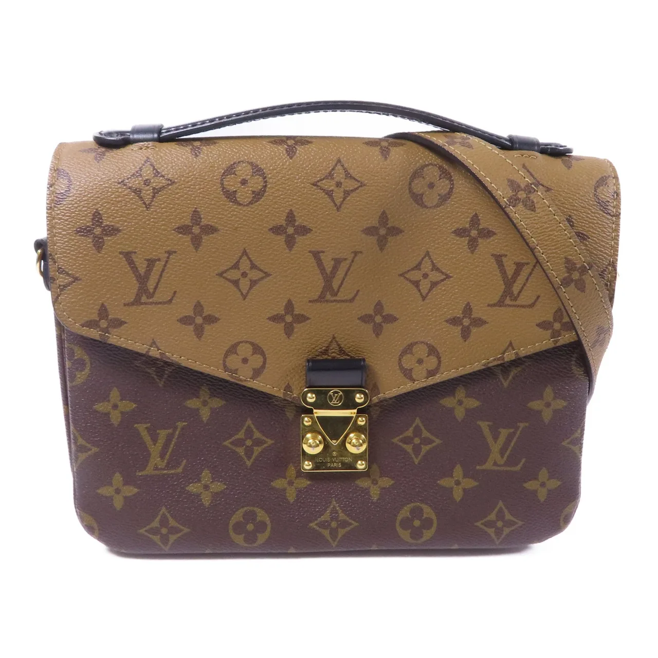 LOUIS VUITTON Pochette Metis M44876 兩用包 塗層帆布 棕色 / Brown