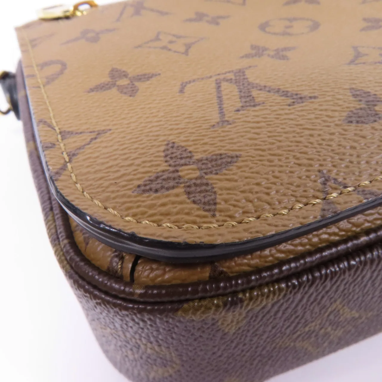LOUIS VUITTON Pochette Metis M44876 兩用包 塗層帆布 棕色 / Brown 塗層帆布 中古品A - 縮圖 9