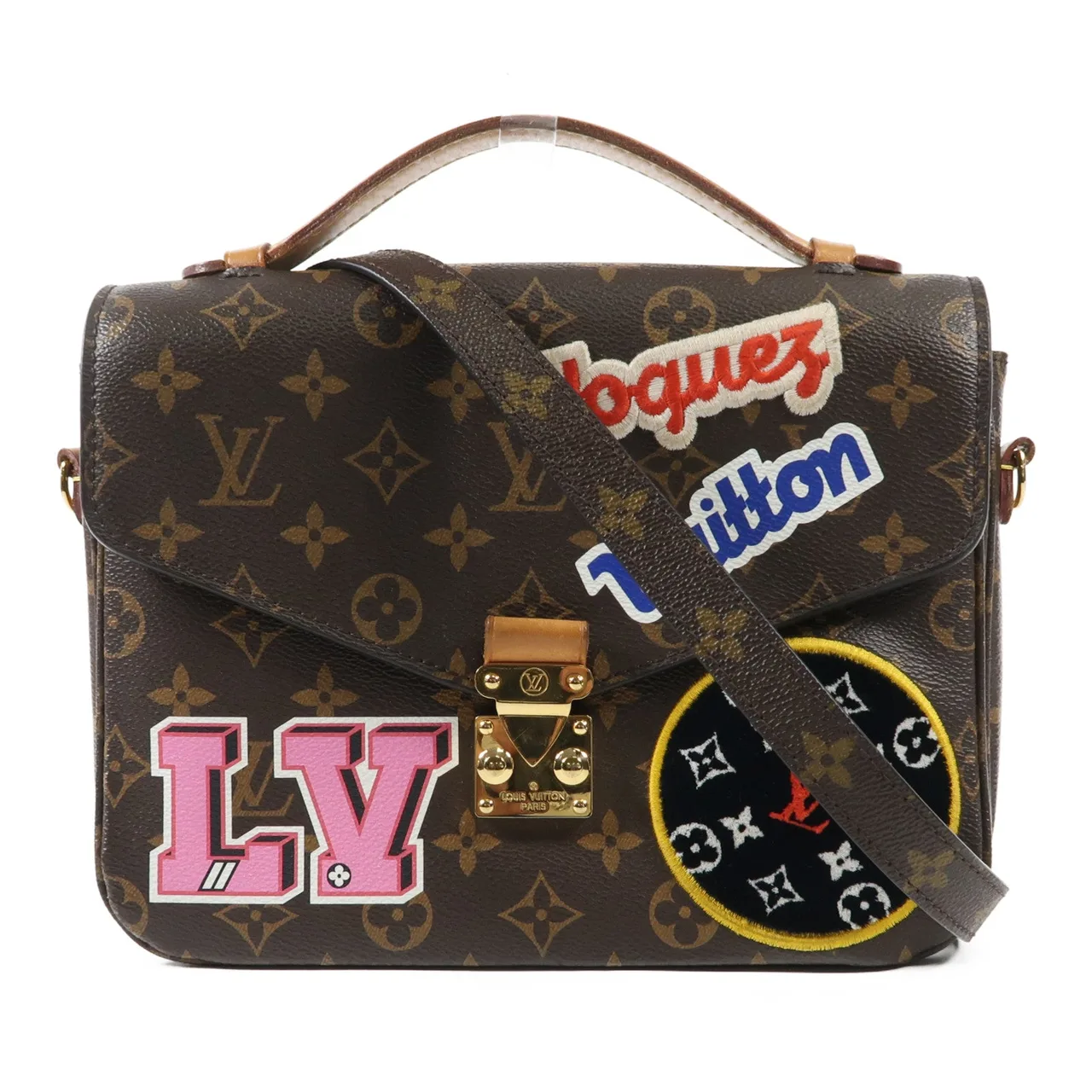 LOUIS VUITTON Pochette Metis M43991 兩用包 塗層帆布 棕色 / Brown/Multicolor
