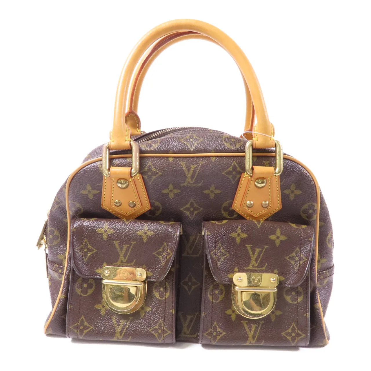 LOUIS VUITTON Manhattan M40026 手提包 塗層帆布 棕色 / Brown