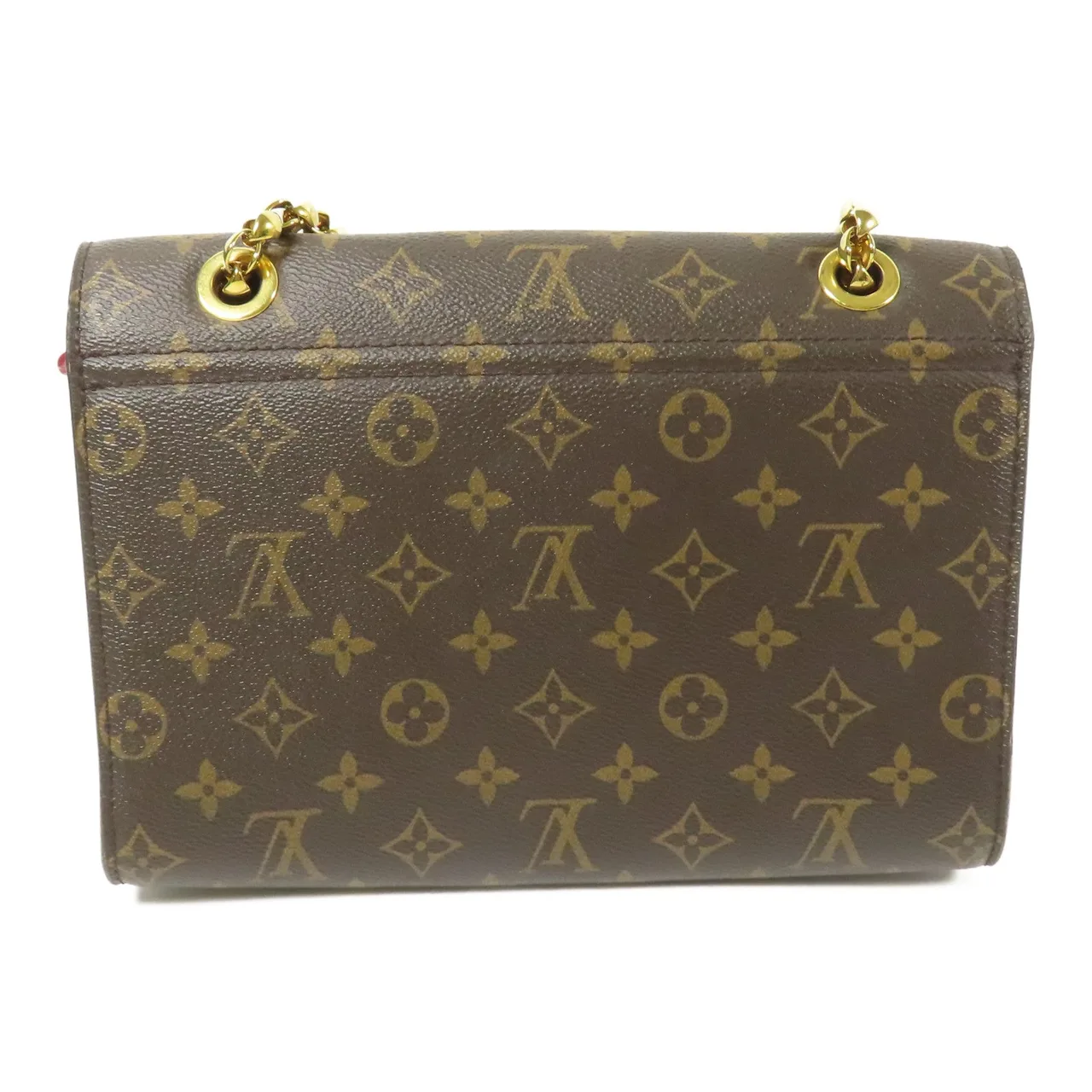 LOUIS VUITTON Victoire M41731 肩背包 塗層帆布 棕色 / 紅色 / Brown/Red 塗層帆布 中古品A - 縮圖 3