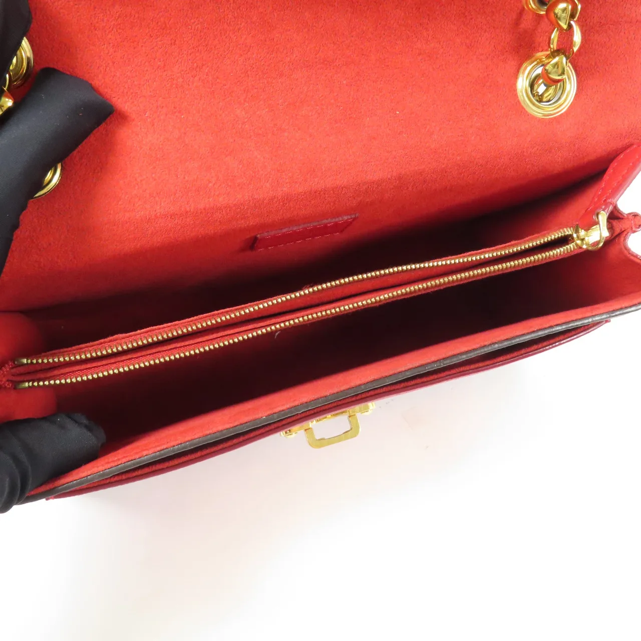 LOUIS VUITTON Victoire M41731 肩背包 塗層帆布 棕色 / 紅色 / Brown/Red 塗層帆布 中古品A - 縮圖 5