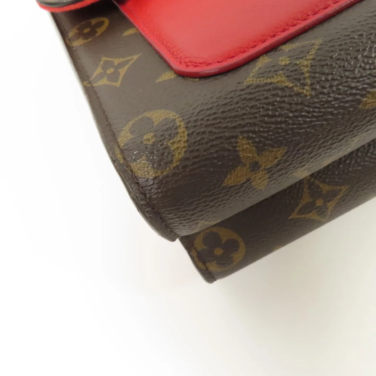 LOUIS VUITTON Victoire M41731 肩背包 塗層帆布 棕色 / 紅色 / Brown/Red 塗層帆布 中古品A - 縮圖 6