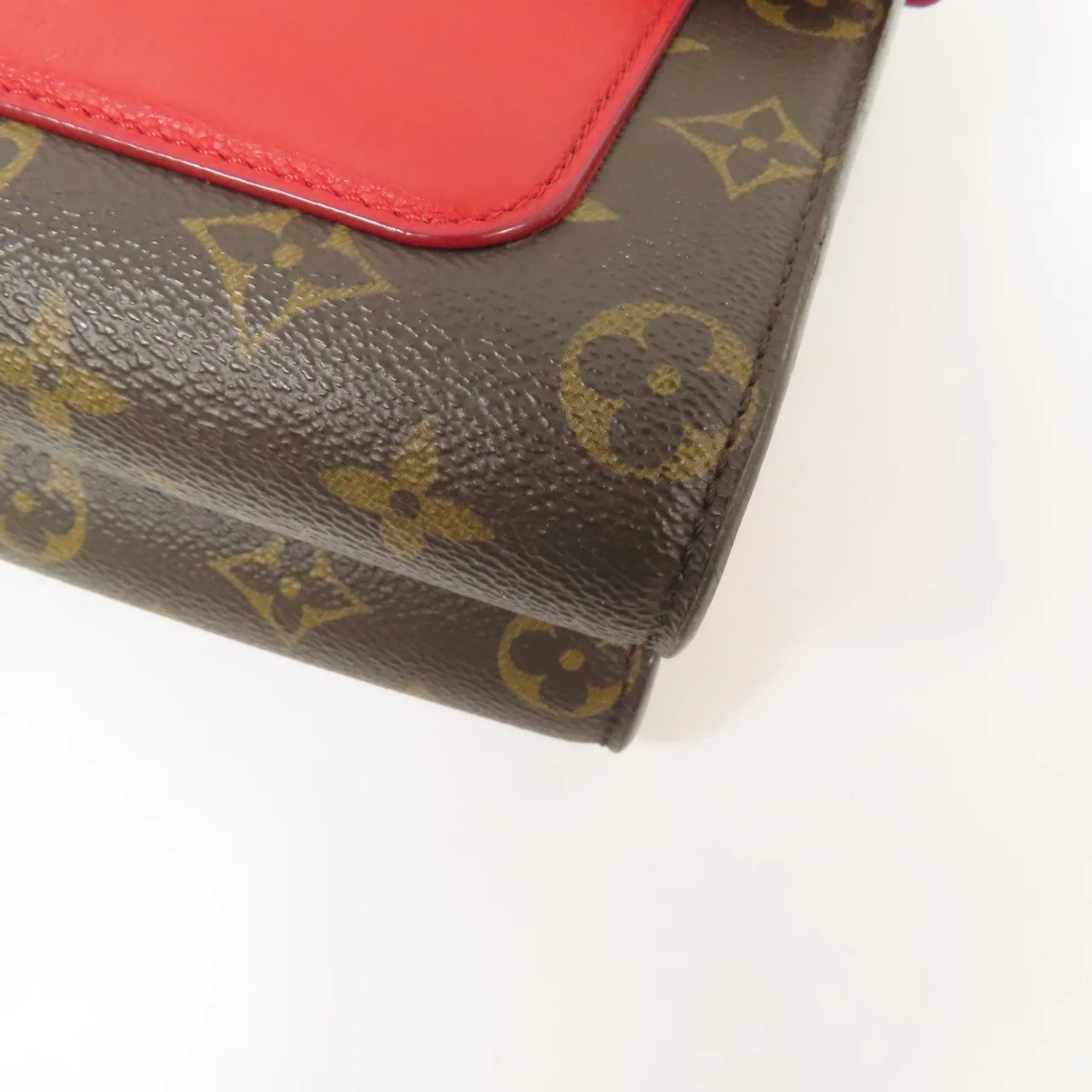 LOUIS VUITTON Victoire M41731 肩背包 塗層帆布 棕色 / 紅色 / Brown/Red 塗層帆布 中古品A - 縮圖 7