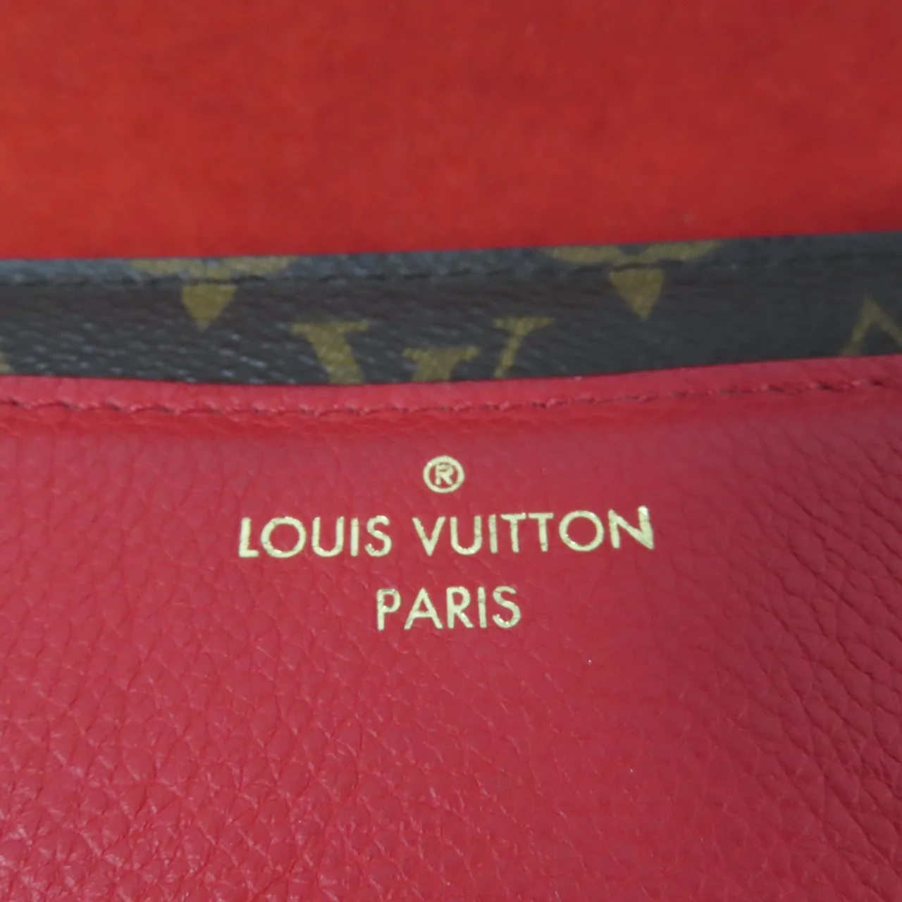 LOUIS VUITTON Victoire M41731 肩背包 塗層帆布 棕色 / 紅色 / Brown/Red 塗層帆布 中古品A - 縮圖 12