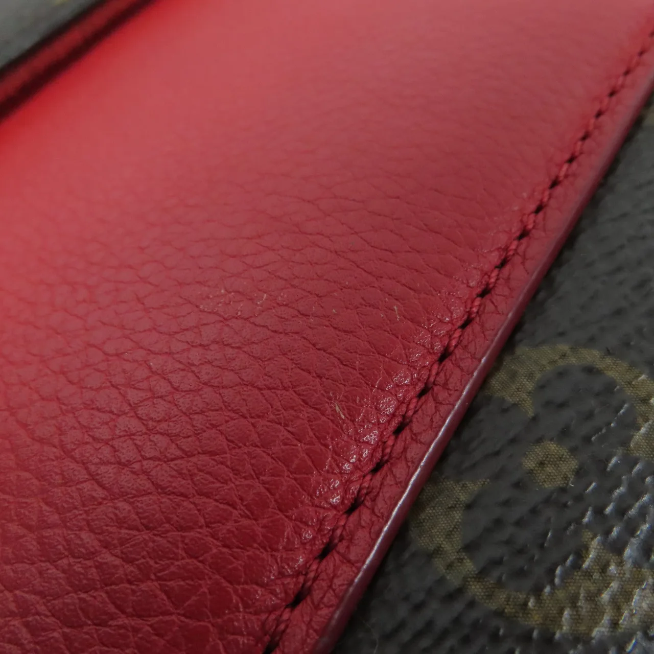 LOUIS VUITTON Victoire M41731 肩背包 塗層帆布 棕色 / 紅色 / Brown/Red 塗層帆布 中古品A - 縮圖 15