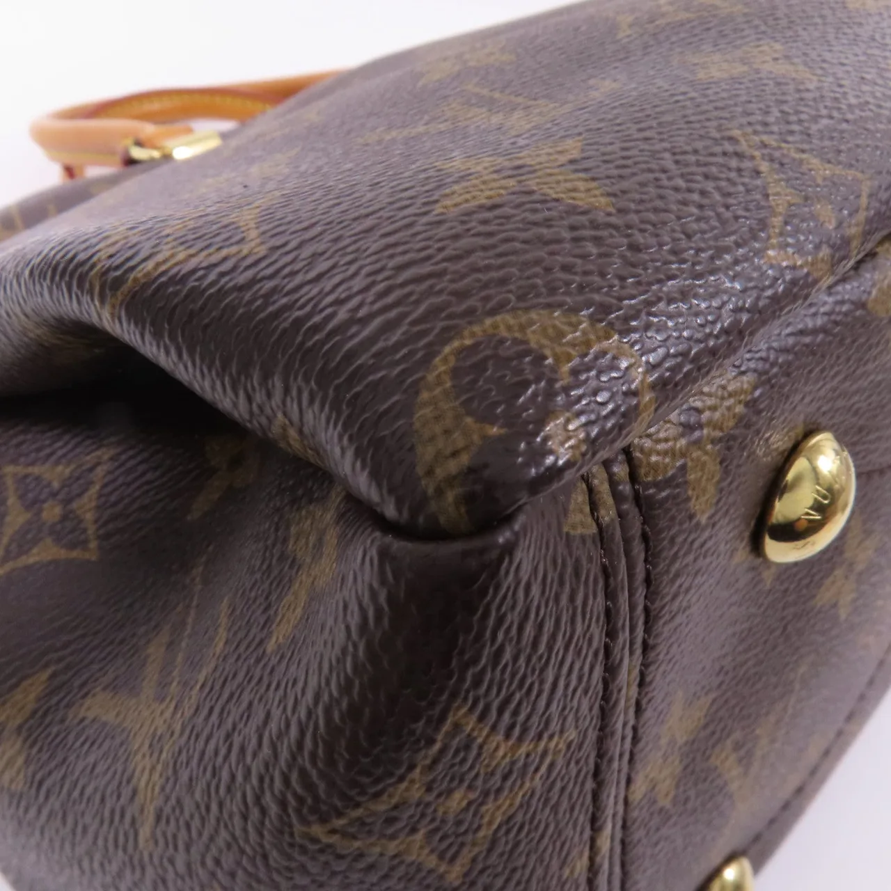 LOUIS VUITTON Pallas M40906 兩用包 塗層帆布 棕色 / Brown/Red 塗層帆布 中古品B - 縮圖 6