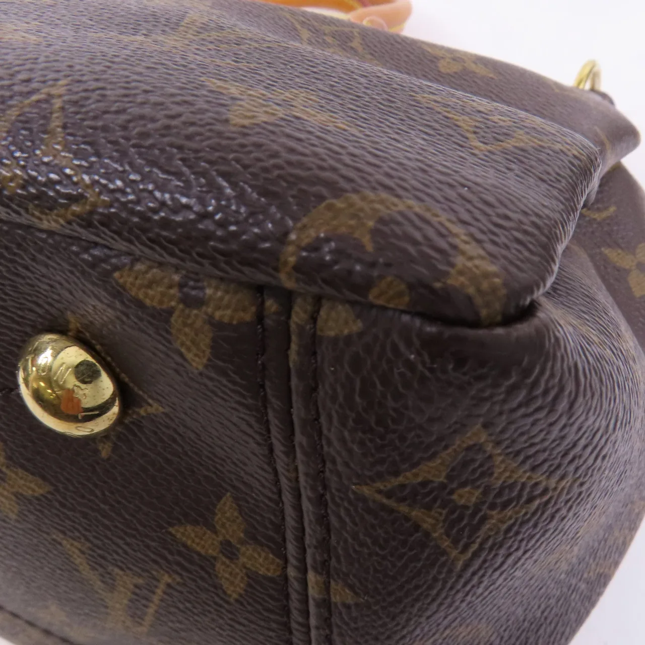 LOUIS VUITTON Pallas M40906 兩用包 塗層帆布 棕色 / Brown/Red 塗層帆布 中古品B - 縮圖 7