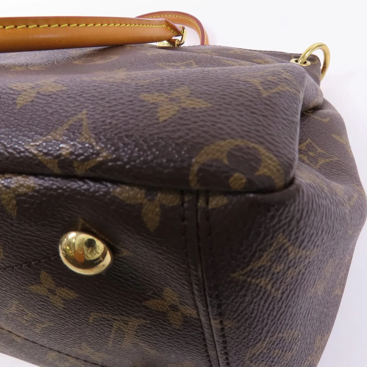 LOUIS VUITTON Pallas M40906 兩用包 塗層帆布 棕色 / Brown/Red 塗層帆布 中古品B - 縮圖 8