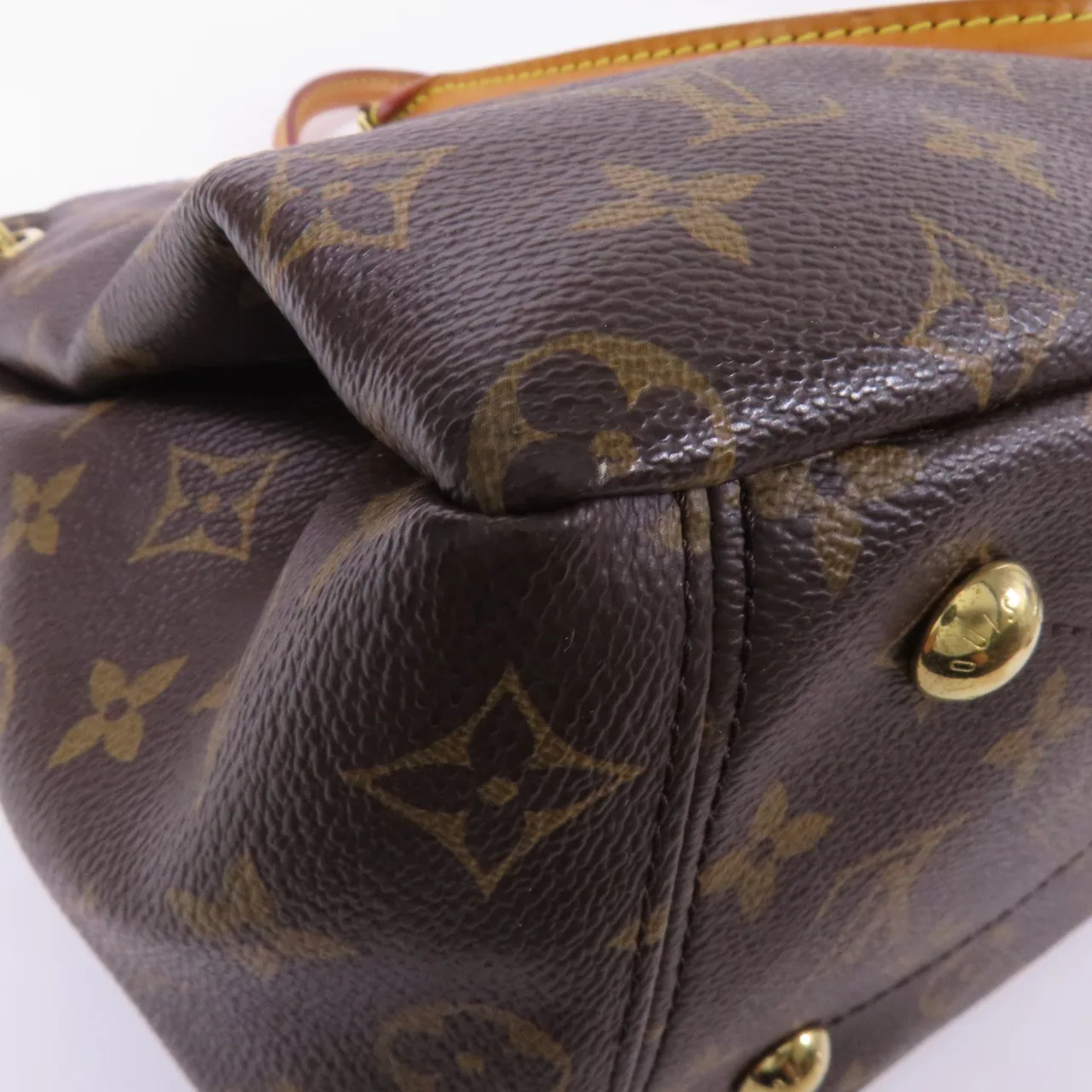 LOUIS VUITTON Pallas M40906 兩用包 塗層帆布 棕色 / Brown/Red 塗層帆布 中古品B - 縮圖 9