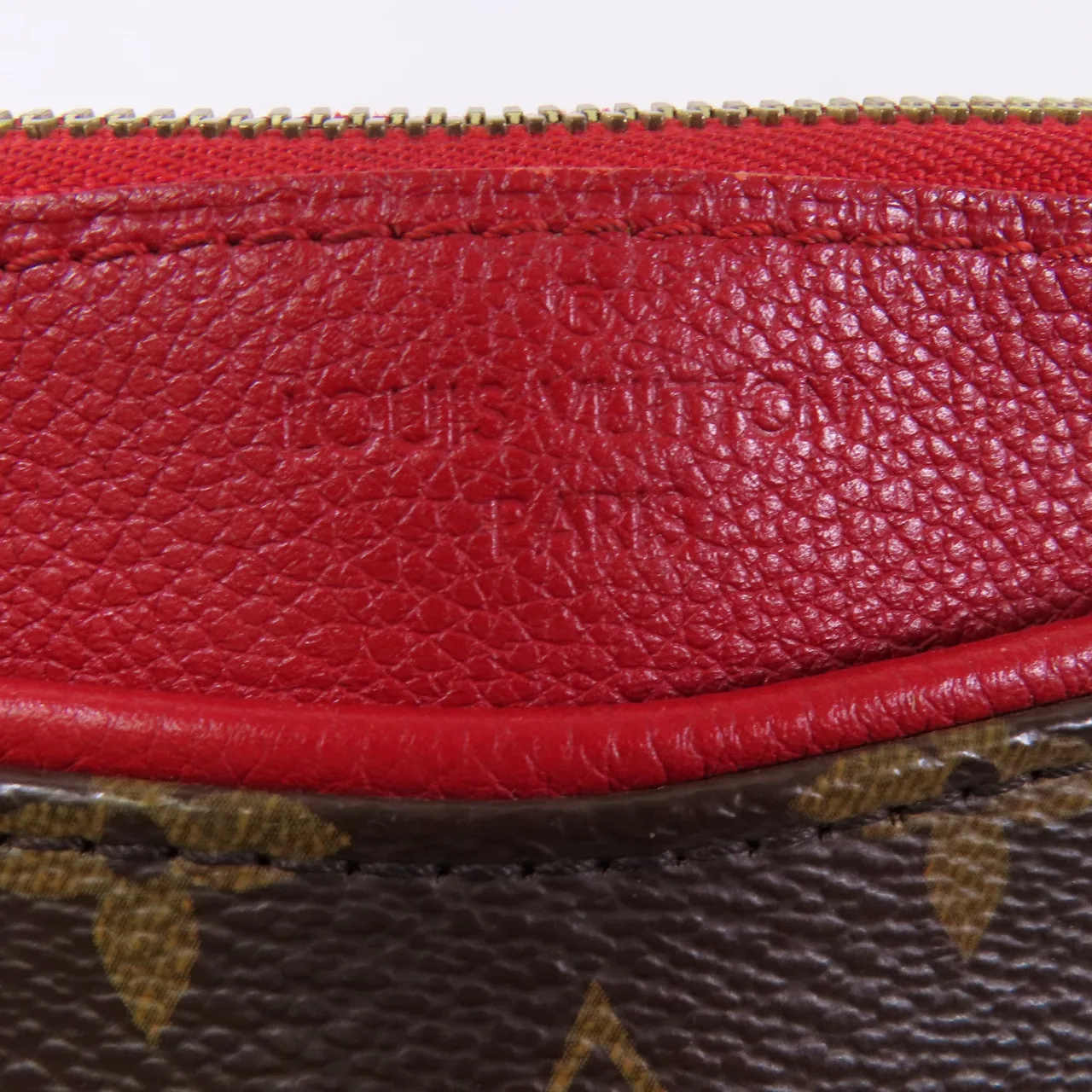 LOUIS VUITTON Pallas M40906 兩用包 塗層帆布 棕色 / Brown/Red 塗層帆布 中古品B - 縮圖 10
