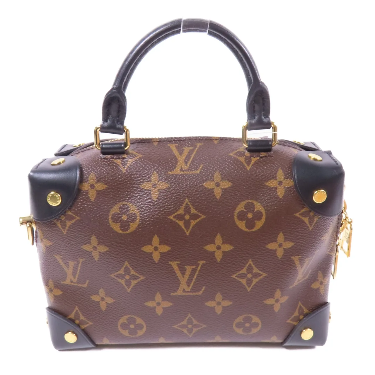 LOUIS VUITTON Petite Malle Souple M45571 兩用包 塗層帆布 棕色 / 黑色 / Brown/Black 塗層帆布 中古品A - 縮圖 2