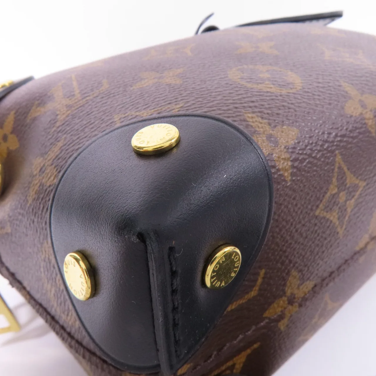 LOUIS VUITTON Petite Malle Souple M45571 兩用包 塗層帆布 棕色 / 黑色 / Brown/Black 塗層帆布 中古品A - 縮圖 6