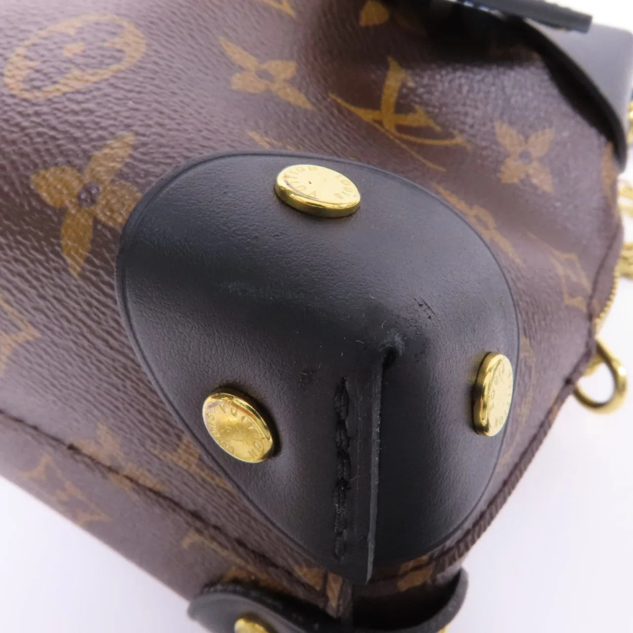 LOUIS VUITTON Petite Malle Souple M45571 兩用包 塗層帆布 棕色 / 黑色 / Brown/Black 塗層帆布 中古品A - 縮圖 7