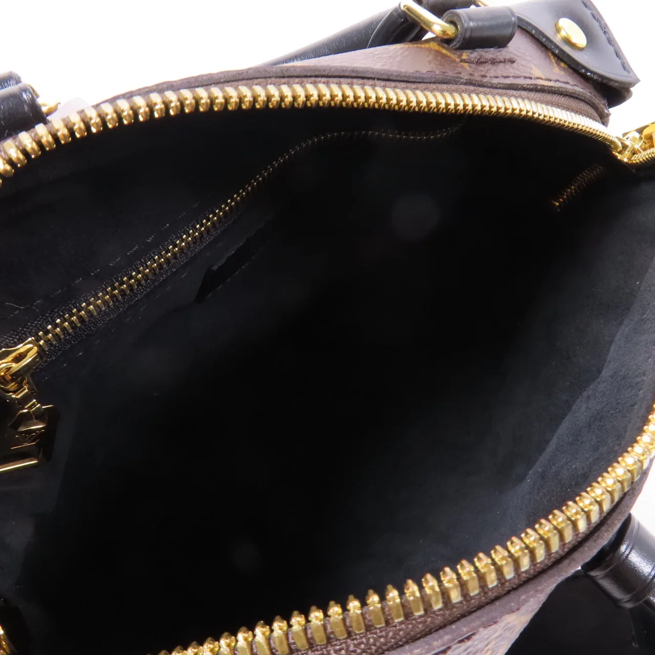 LOUIS VUITTON Petite Malle Souple M45571 兩用包 塗層帆布 棕色 / 黑色 / Brown/Black 塗層帆布 中古品A - 縮圖 10