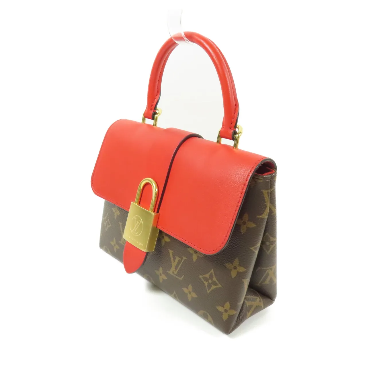 LOUIS VUITTON Locky M44322 兩用包 塗層帆布 棕色 / 紅色 / Brown/Red 塗層帆布 中古品A - 縮圖 2