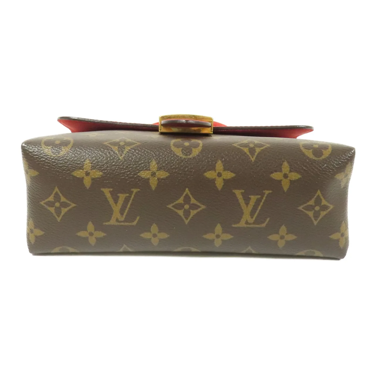 LOUIS VUITTON Locky M44322 兩用包 塗層帆布 棕色 / 紅色 / Brown/Red 塗層帆布 中古品A - 縮圖 4
