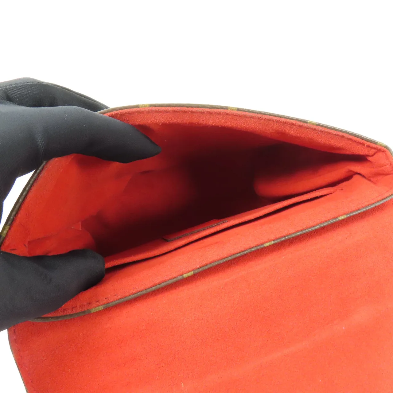 LOUIS VUITTON Locky M44322 兩用包 塗層帆布 棕色 / 紅色 / Brown/Red 塗層帆布 中古品A - 縮圖 5