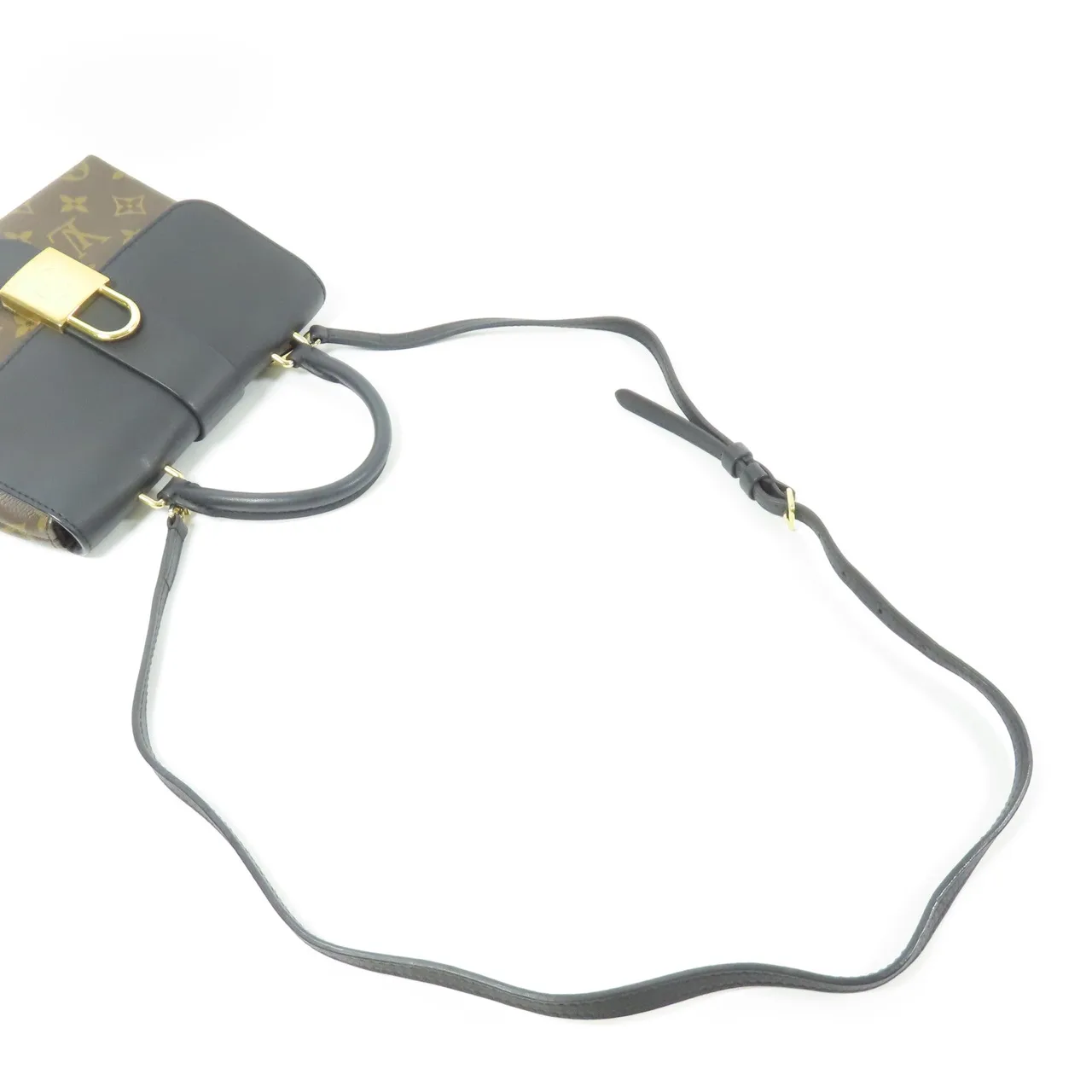 LOUIS VUITTON Locky M44141 兩用包 塗層帆布 棕色 / 黑色 / Brown/Black 塗層帆布 中古品B - 縮圖 11