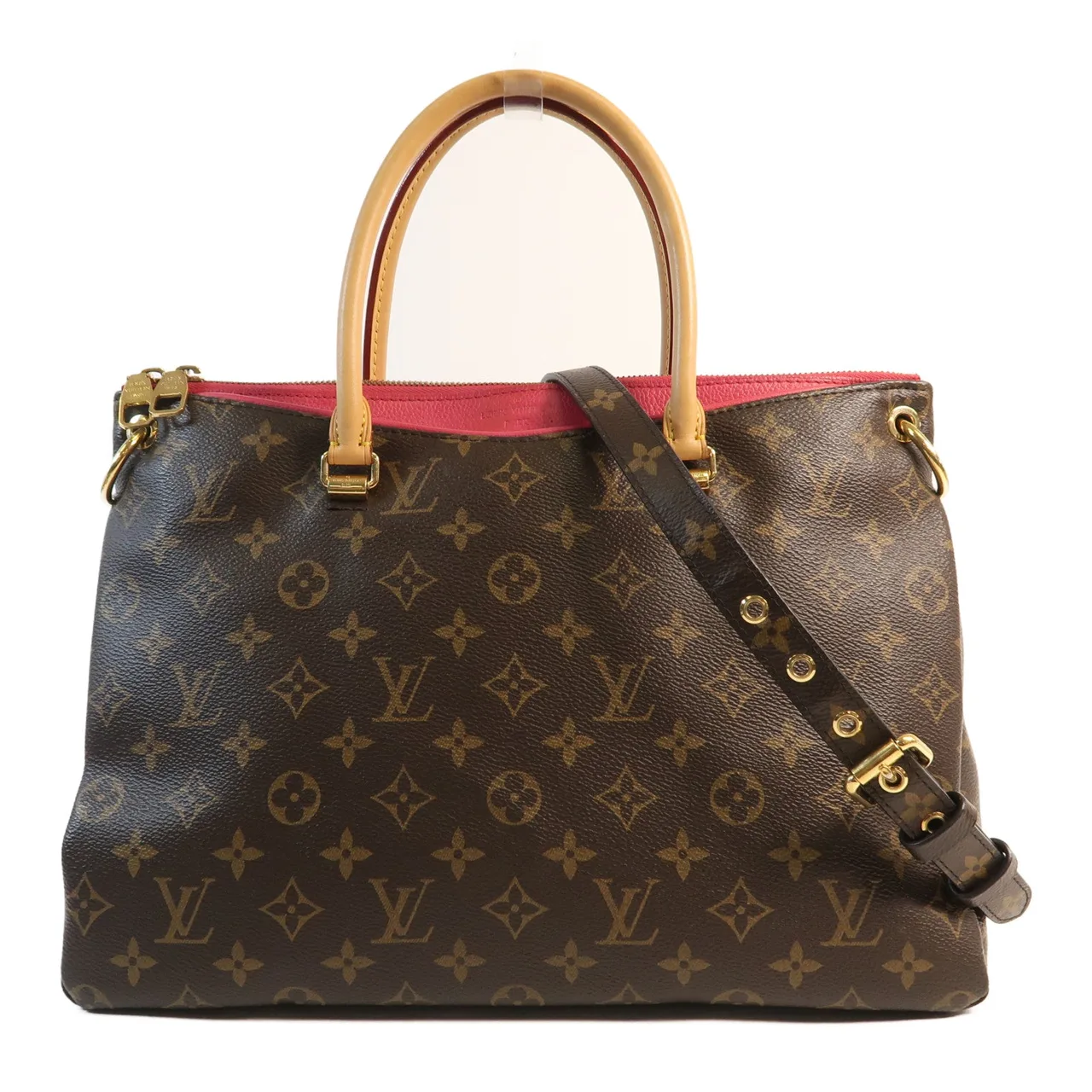 LOUIS VUITTON Pallas M50067 兩用包 塗層帆布 棕色 / Brown