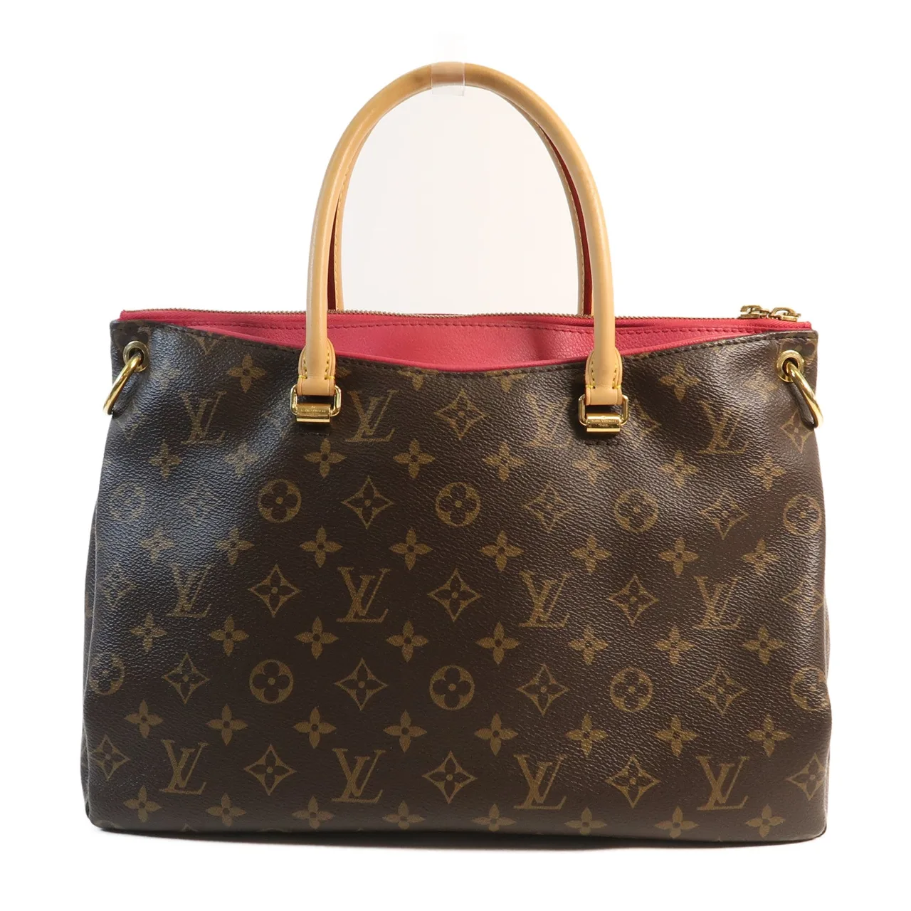 LOUIS VUITTON Pallas M50067 兩用包 塗層帆布 棕色 / Brown 塗層帆布 中古品A - 縮圖 2